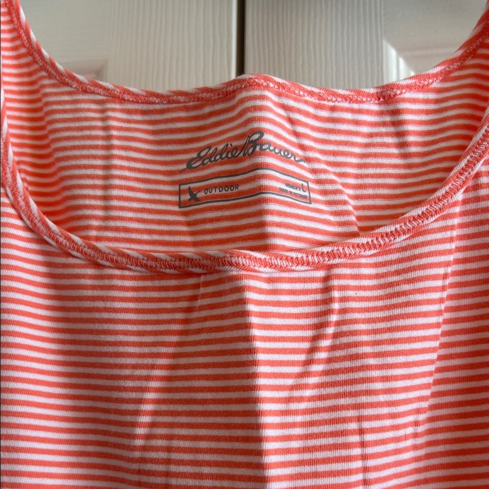 NWT: Eddie Bauer Sport Black/White and Pink/White Striped Tank Tops - Picture 8 of 10